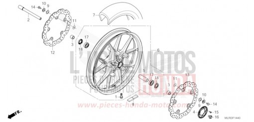 FRONT WHEEL CB500XAR de 2024
